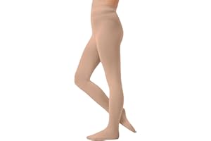 CozyWow Medias de ballet para niña, 60 den, semiopacas, de microfibra, con pie