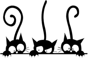 Arichtop Adhesive e Cartoon Cat Wall stickers,e wall decals,Adhesive Stickers Bedroom Livingroom Wall Decals Home Wall DIY Decors