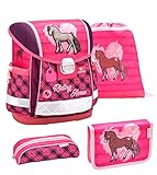 satch schulranzen pink Ergonomischer Schulranzen für Mädchen für die Grundschule 1. - 3. Klasse (403-13 Riding Horse)