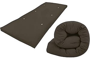 E. U. FABRICS LTD EU Fabrics Foldable Futon Waterproof Camping Mattress | Comfy Folding Bed Sleepover | Roll Out Easy Clean Pad | Non Slip Bottom | Hypoallergenic | Made in UK