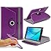 Price comparison product image N4U Online® - Purple Tablet Luxury 360° Rotating PU Leather Wallet Spring Stand Skin Case Cover & Touchscreen Stylus Pen For Acer Iconia One 10 (B3-A20) Tablet