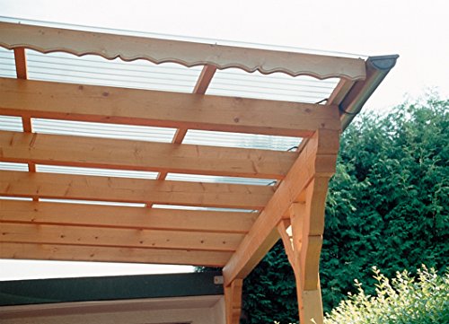 Polyester Lichtwellbahn / Wellpolyester natur transparent 5000 x 1000 mm - 3