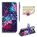 Produktbild SKYXD für Samsung Galaxy S6 / S6 Duos Hülle Leder Fantasie Bunte Stern Muster Folio Klappbar Handy Tasche Schutzhülle [Magnet / Brieftasche Kartenfach / Standfunktion] Klapphülle mit [Handyanhänger + Eingabestift] Zubehör Set für Galaxy S6/Galaxy S6 Duos Case Bookstyle Flip Leather Cover With [Stylus and Dust Plug]