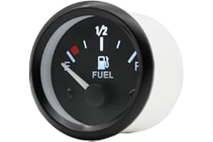 Mintice 12V puntatore 2" 52mm Motore Auto Kit indicatore di Livello del Carburante Serbatoio Indicatore Luminoso a LED Bianco Nero Universale