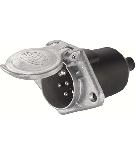 Presa Corrente HELLA Per Auto | 4 Poli Con Raccordo A Vite | Nero Per Alimentazione Utenze 12V/24V