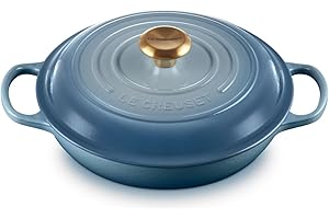 Le Creuset Faitout Signature Signature en Fonte Émaillée, Rond, Ø 26 cm, 2 L, 4.205 kg, Chambray, 21180264344441