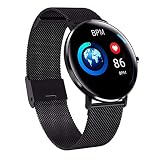 LRWEY Fitness Smart Watch, 1,22 Zoll Farbe Voll Touchscreen IP68 Wasserdichte Pulsuhr Smart Watch, für Android iOS
