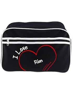 Retrotasche Modern I Love Rian schwarz