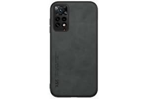 Kepuch Silklike Funda para Redmi Note 11 Pro/Note 11E Pro 5G - Case Carcasa Placa de Metal Incorporada para Redmi Note 11 Pro/Note 11E Pro 5G - Negro
