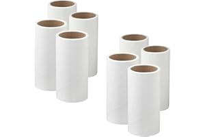 EMBO 8 Pieces Lint Roller Replacement Refill Rolls For IKEA BASTIS, White