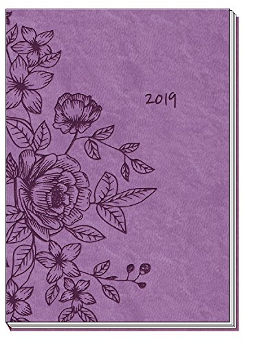 Taschenkalender 2019 A6 Soft Touch Violett