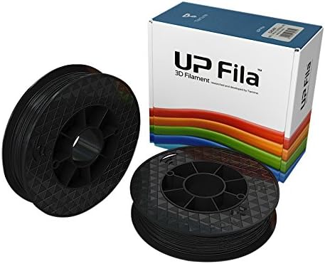 UP Fila Premium ABS 3D Printer Filament, Low Odor, Consistent 1.75mm Diameter,1KG (500g×2 Spools), Black