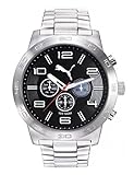 Puma Herren Chronograph Quarz Smart Watch Armbanduhr mit Edelstahl Armband PU104221003