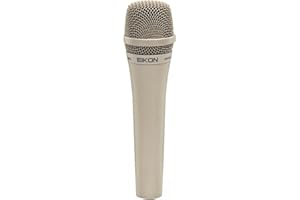 Proel EIKON DM585 - Microfono dinamico cardioide professionale ad alta sensibilita' per voce, canto, karaoke, Beige-Oro (DM585)