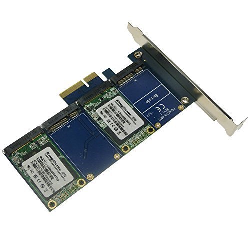 mSATA SSD PCI-e Hybrid Controller Card RAID0 RAID1 RAID10 Marvell HyperDuo SATAIII PCIe flash solutions accelerates databases - 4