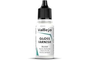 Vallejo Vernis Brillant Acrylique à Base d'Eau Incolore 18 ml - Protection et Finition pour Peinture Modèle et Figurines - Série Varnish