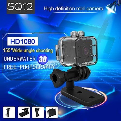 SQ12 Mini Full HD 1080P DV Sport Action Camera with IR Night Vision & Motion Detection 32GB Hidden Spy Camera Car DVR Video Recorder Camcorder Black