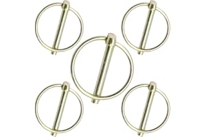 CEEYSEE 5Stück Klappsplinte 6 mm x 45 mm Klappstecker Klappsplinten für Anhänger, Lastwagen, Traktoren, Kippern, Bauernhof, Rasenmäher (O6 mm x 45 mm)