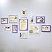Produktbild LXRZLS Gesundheitszentrum Fotowand Massivholz Chinesischen Bilderrahmen Wand Lila Multi-Screen Phase Rahmen Wandbehang 135x70 cm