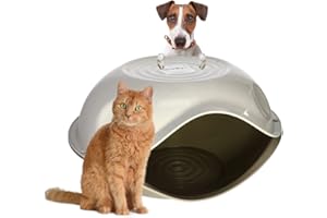 GARPET Niche pour chien Niche pour chat Chiens Chats Cave Maison Lit Animal Panier Résistant aux intempéries Plastique Intérieur Extérieur