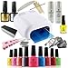 PRO IBN UV Nail Shellac Gel Polish DELUXE Starter KIT Set // Including 36W UV Lamp, a MASSIVE Range of Accessories, Top Coat & Base Coat, Gift Box & FREE Cuticle Oil worth £9.99. PLUS Gel Colours OF YOUR CHOICE. Everything you will need - Directly from the UK's Official IBN Retailer. Note: WE DO NOT DELIVERY TO NI OR OFFSHORE UK ISLANDS. (8 COLOUR KIT)