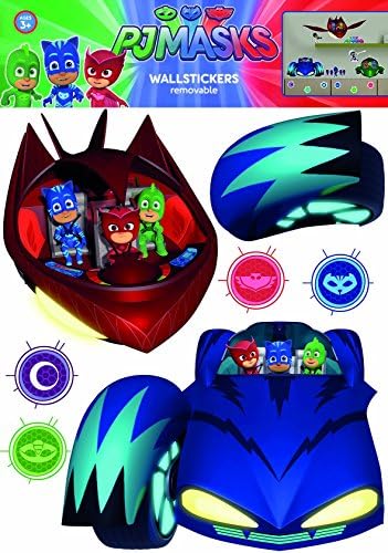 PJ Masks Wall Stickers, 2 Piece, Paper, multicoloured
