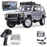 MN Model MN78 1/12 Jeep Cherokee 4x4 RC Model Crawler Offroad Truck Remote Control Car RTR Silver+Internal Light Set