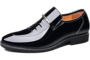 EDITCOZY Mens Dress Slip On Loafer Shoes Driving Leather Lined Oxfords Wedding Guest Moccasin Formal Business Work Shoes