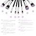 ElleSye Makeup Brushes Face Foundation Brushes 8+1 Pieces, Makeup Starter Kit Eye Brushes Set, Face Powder Brush with Blender Sponge Egg (Silver)