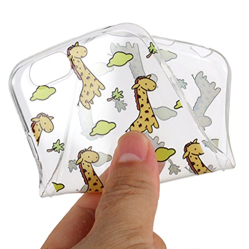 Yidaxing Funda iPhone 6 PLUS 6S PLUS  Carcasa de Silicona Transparente Funda TPU Gel Carcasa Ultra Delgado Suave Funda Protectora Ligera Carcasa Blanda Flexible Caja Anti Rasgu  os Anti Choque con dise  o   nico -Jirafa