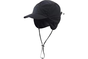 Decentron Waterproof Men's Winter Hats Warm Fleece Lined Earflaps Baseball Cap Outdoor Dad Hat