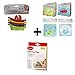 Produktbild Baby Bad Boote Set 4 Stück, 2 Educational Bad Bücher und 1 Bad Toys Storage Net – Bundle
