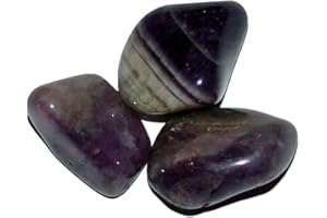 JANNI-SHOP-TROMMELSTEINE Trommelsteine Handschmeichler Wassersteine je 3 Stück in vielen verschiedenen Steinarten (Amethyst)
