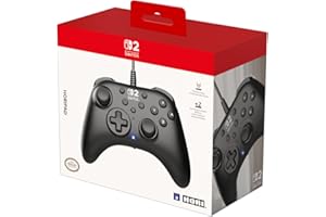 HORI HORIPAD Turbo (Nero) Controller Cablato per Nintendo Switch 2 – Licenza Ufficiale Nintendo