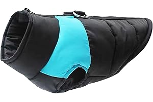 KEEPPOP Warm Dog Coats Waterproof Winter Warm Jacket Puppy Clothes Vest for Small Medium Large Dogs (2XL, Bleu)