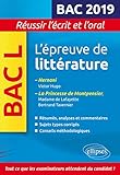 L'épreuve de littérature Bac 2019. Hernani, Victor Hugo. La princesse de Montpensier, Madame de Lafayette / Bertrand Tavernier