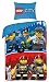 Produktbild LEGO City Polizei Feuerwehr Bettwäsche 1 Person wendbar 100% Baumwolle Bettbezug 140 x 200 + Kissenbezug 70 x 90 Dekoidee limitierte Edition