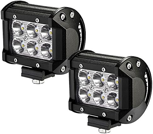 Led Work Light,JieHe 18W Led Driving Light Led Spot Lights Flood for Trucks ATV Tractor 12V 36V off Road Llights Fog Lights (2pcs)