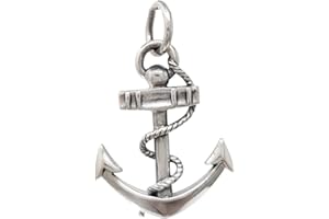 Treasure Bay Stunning Women's Men's 925 Sterling Silver Anchor Pendant