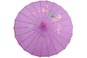 ETHAN Ombrello di Seta Cinese Vintage in Stile da Donna Decorativo Danza Servizio Fotografico Decor Ombrellone Ballo Puntelli Ombrelli Viola