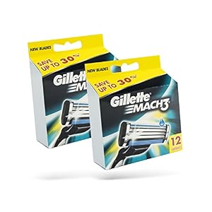Gillette Mach3 razor blades for men, 20 pieces