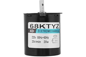 Motor Síncrono 220V, Asixx 68KTYZ AC220V 28W 2.5 20 30 110R / Min Motor de Engranaje Síncrono de Imán Permanente CW/CCW(20 r/min)