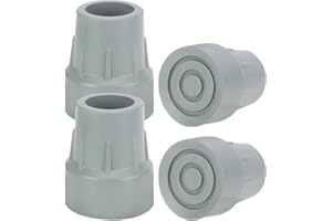 supregear 4X 25mm Rubber Walking Sticks Ends, Heavy Duty Rubber Ferrules for Zimmer Frames and Chairs with 1" Leg Tubing
