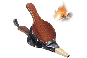 SDFF Legno Soffietto Camino, Soffietto Camino, Mantice per Camino, Soffietto per Barbecue, Soffietti in Legno, Soffietto Manuale, per Carbone, Camino, Campeggio All'Aperto, Barbecue