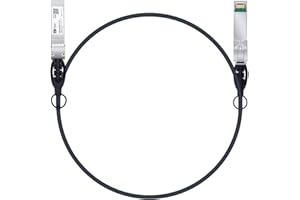 H!Fiber.com 10Gb/s SFP+ DAC Cable 1m - 10GBase-CU Passive Direct Attach Copper Twinax SFP+ Cable for Cisco SFP-H10GB-CU1M, Ubiquiti, Supermicro, Netgear, Mikrotik, and Other Open Switches
