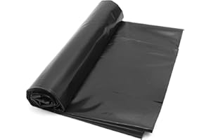 LJBD Grand Bâche pour Bassin, 0,2mm Résistant aux UV et aux Déchirures Membrane Renforcée pour étang à Poissons, Fontaine, Jardin Aquatiques, Cascades d'eau (Noir, 6x9m)