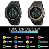 LWPCP Mode Herren Smart Watch Bluetooth Digital Sport Armbanduhr Wasserdicht