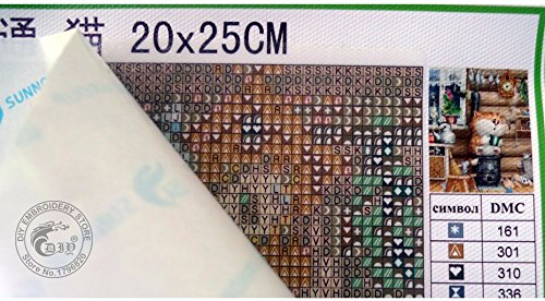 Set Diamond Painting Religion Handarbeit Perlen Strass Rose Blume 30×30 - 5