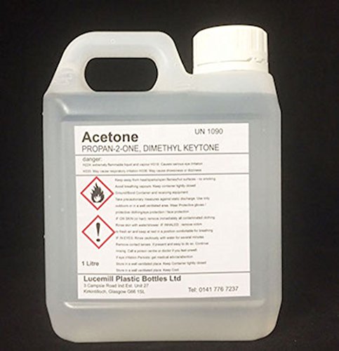 PURE 99.8% ACETONE 1 LITRE (1000mL) in UN Approved Jerry Can & Tamper Proof Cap