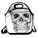 Produktbild Isolierte Lunchtasche, Motiv: Strandtiere, mit besten Reißverschlüssen und abnehmbarem Schultergurt, Neopren, Skull With Cap9, Einheitsgröße